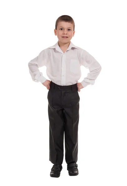 Business boy on white — Stock Photo, Image