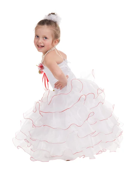 Menina em um vestido de baile — Fotografia de Stock
