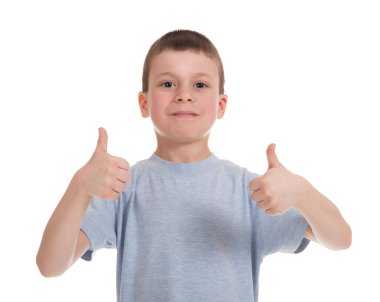 çocuğa bir başparmak göster