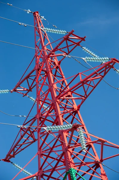 Hoogspanningsleidingen — Stockfoto