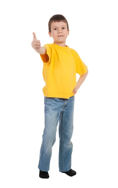 Boy show finger — Stock Photo, Image