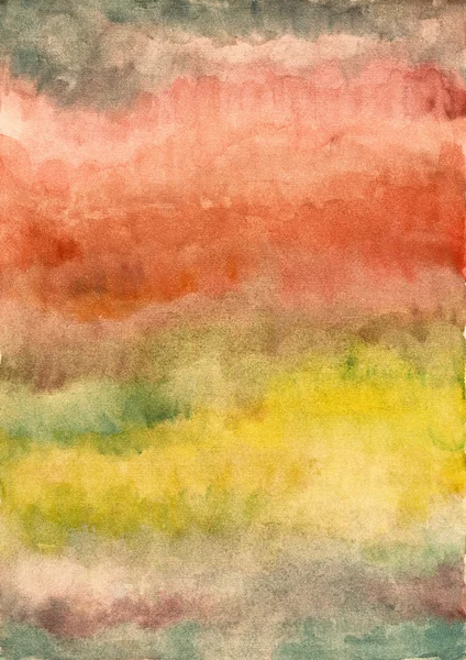 Abstract red and yellow background from watercolor — Stock Photo, Image