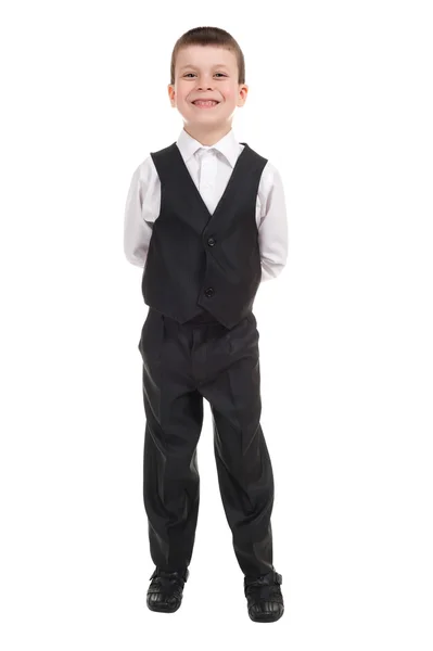 Boy in a suit on white — Stock Photo, Image