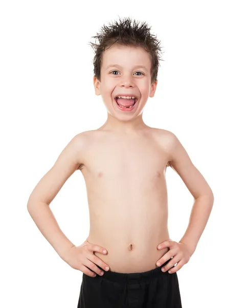 Niño con el pelo mojado —  Fotos de Stock