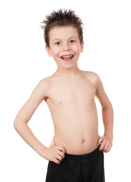 Niño con el pelo mojado —  Fotos de Stock