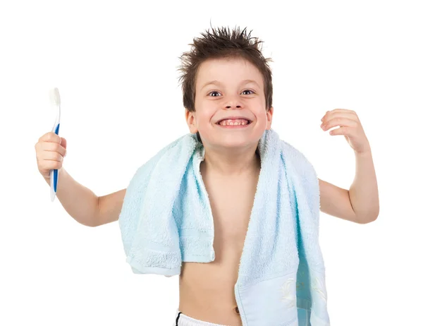 Kind mit nassen Haaren — Stockfoto
