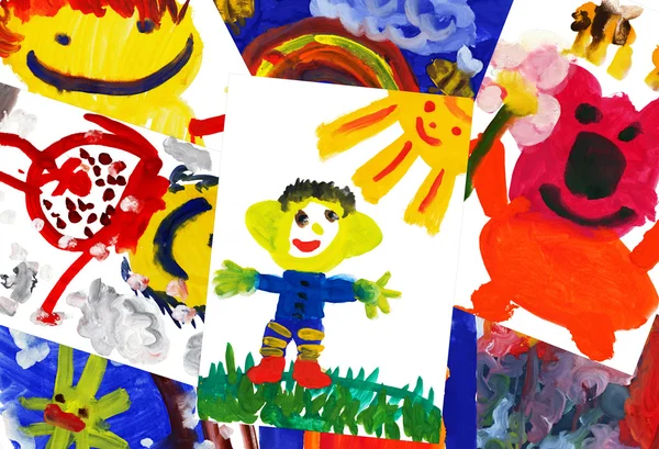 Collage de dessins pour enfants — Photo