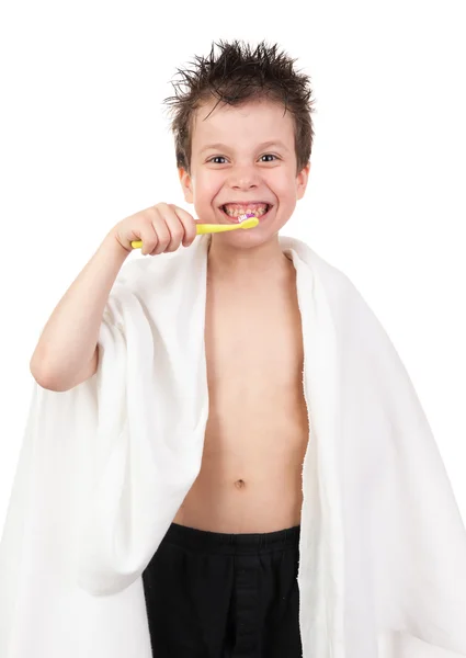 Bambino con i capelli bagnati — Foto Stock