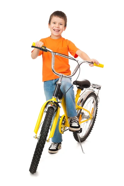 Junge auf Fahrrad — Stockfoto