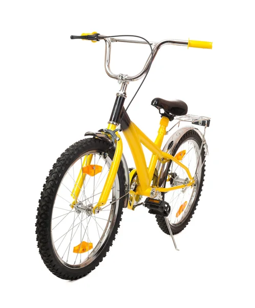 Żółty rower na białym tle — Zdjęcie stockowe