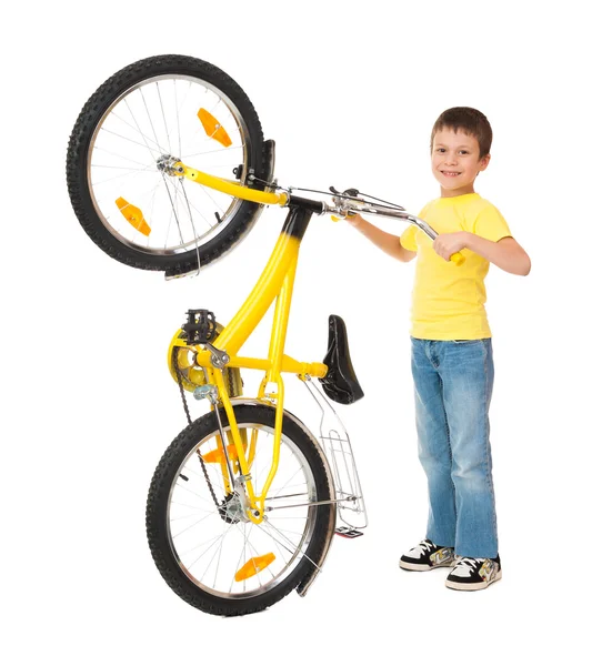 Chłopiec na rowerze — Zdjęcie stockowe