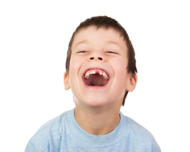 boy with a lost tooth laugh clipart