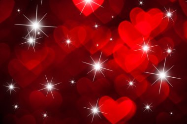 arka plan olarak parıldıyor ile kırmızı kalpler şekli