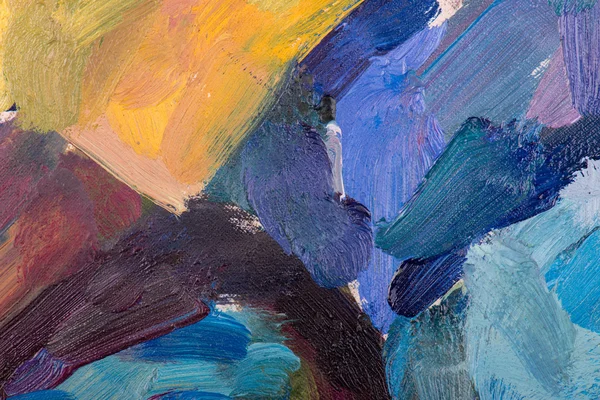 Olieverf op doek. abstracte penseelstreek kleurrijke achtergrond. — Stockfoto
