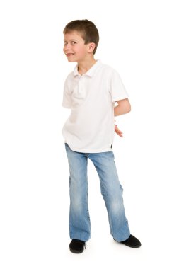 Çocuk portre Studio izole