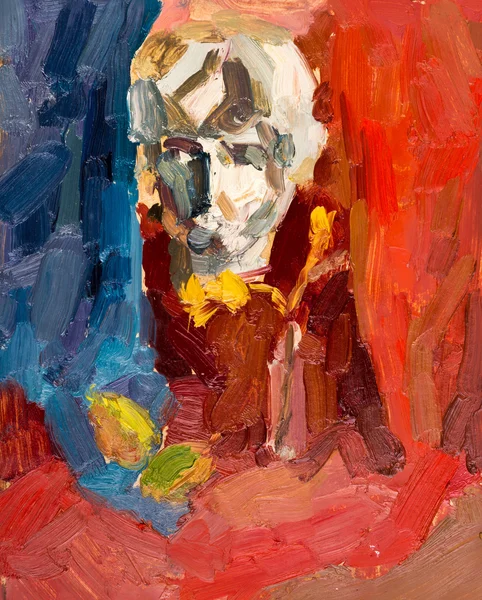 Still life painted oil on canvas. — Stock Photo, Image