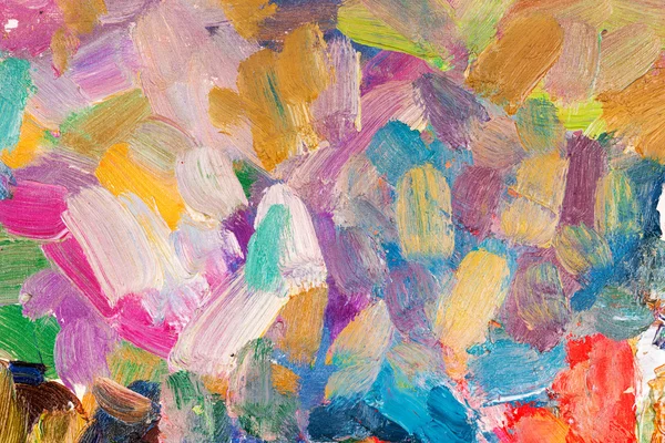 Bright multicolored oil brush strokes as background — Stock Photo, Image