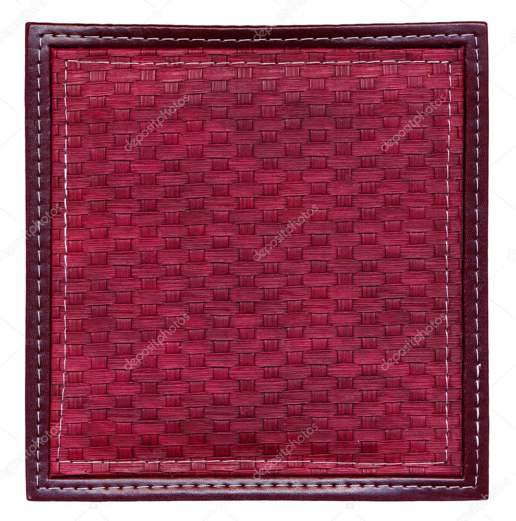 dark red wicker frame isolated