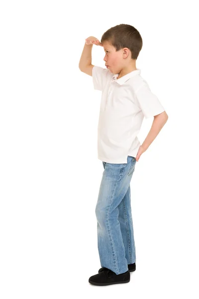 Boy posing on white — Stock Photo, Image