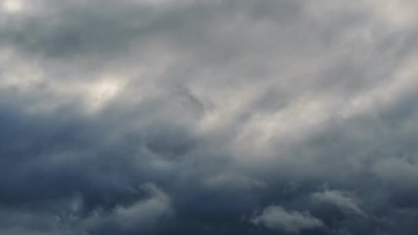 Hermoso Cielo Oscuro Dramático Con Nubes Tormentosas Lapso Tiempo Antes — Vídeos de Stock