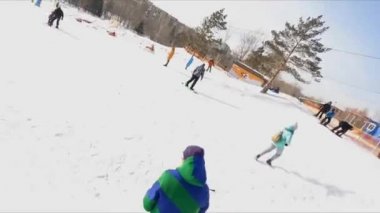 Sibirya 'da snowboard yapmak (Rusya)