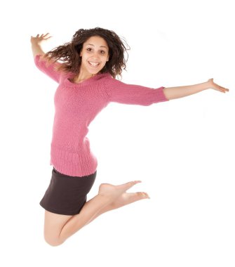 Genç Kadın Zıplıyor