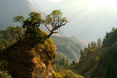 büyülü nepal peyzaj