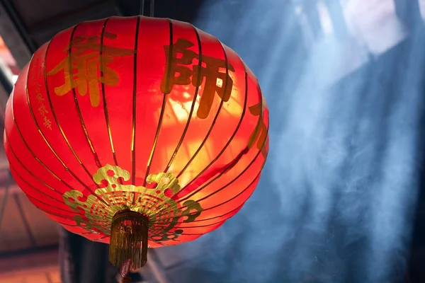 Lanterna chinesa no templo — Fotografia de Stock