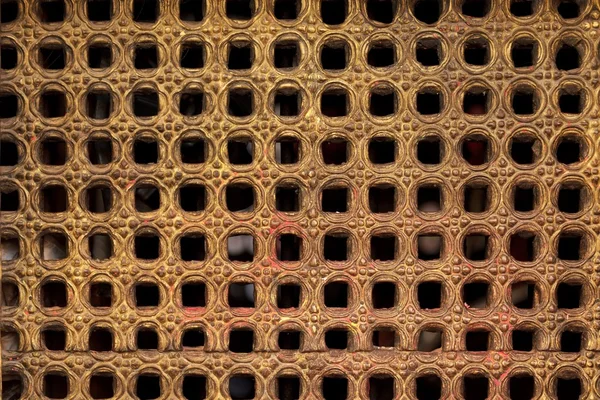 Carved temple grid — Stock Photo, Image