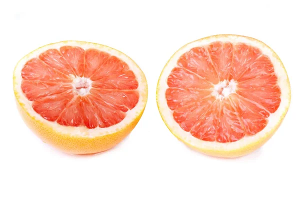 白底红葡萄柚 — 图库照片