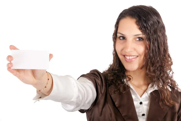 Businesswoman card — Stock Photo, Image