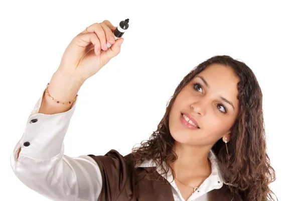 Hermosa mujer escribiendo —  Fotos de Stock