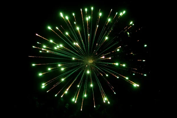 Green firework — Stock Photo, Image