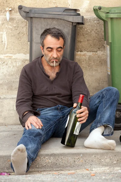 Drunk hobo — Stock Photo, Image