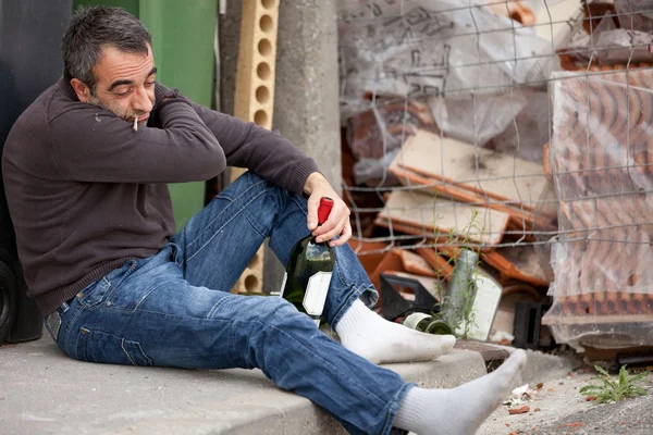 Drunk tramp — Stock Photo, Image