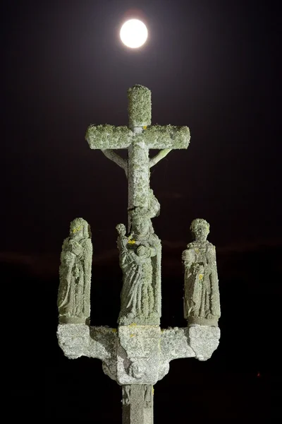 Mystic calvary at night — Stok fotoğraf