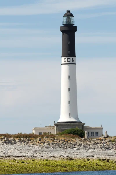 Black and white lighthouse — Stock Photo, Image