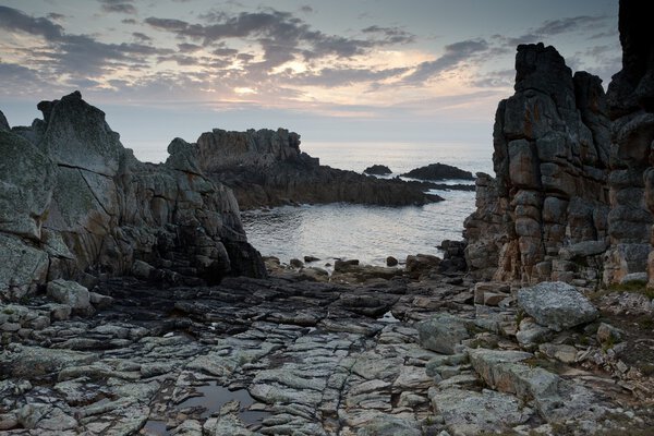 dramatic rocky coastline