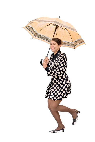 Frau mit Regenschirm — Stockfoto