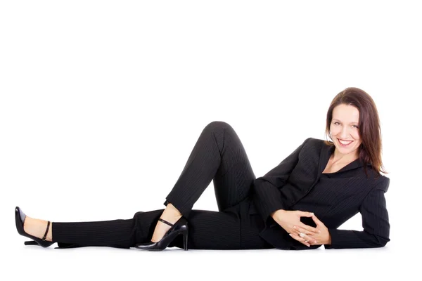 Businesswoman lying — Stock Photo, Image