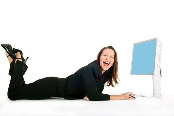 Excited businesswoman — Stock Photo, Image