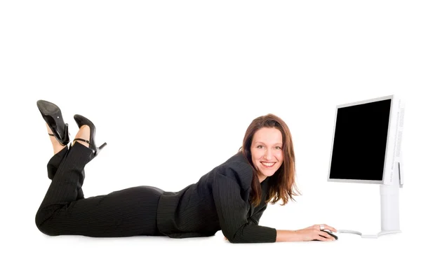 Mujer de negocios surfing —  Fotos de Stock