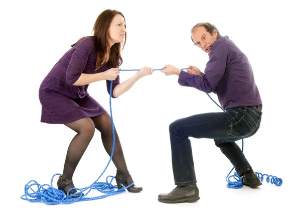 Fighting couple — Stock Photo, Image