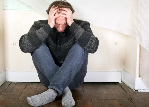 Very sad man depression — Stock Photo, Image