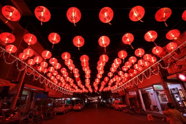 중국 빨간 초 롱 — 스톡 사진