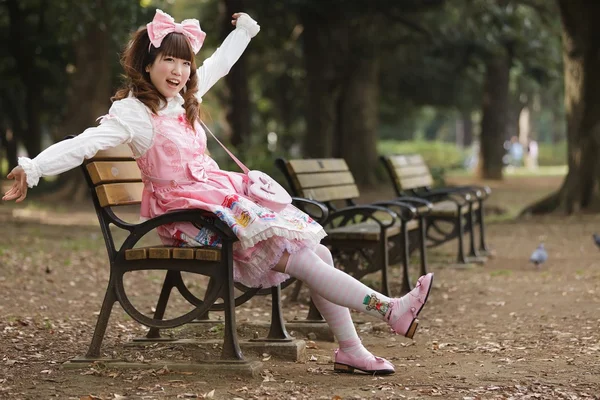 Menina japonesa feliz — Fotografia de Stock