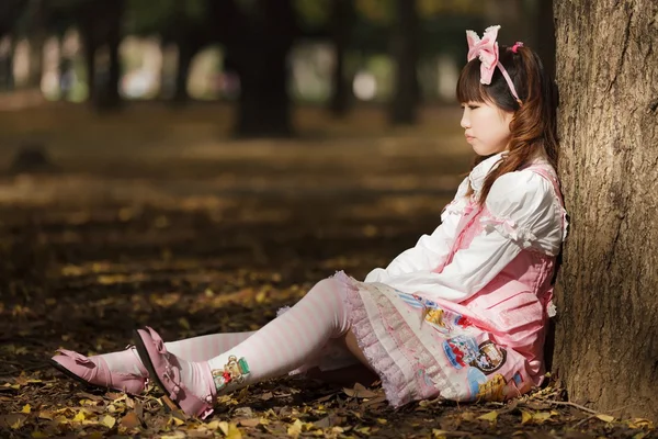 Smutny japoński lolita — Zdjęcie stockowe