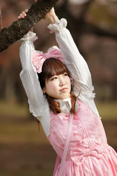 Japonais lolita dans la nature — Photo