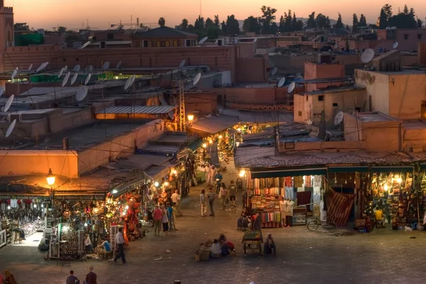 Souk marrakesh au crépuscule — Photo