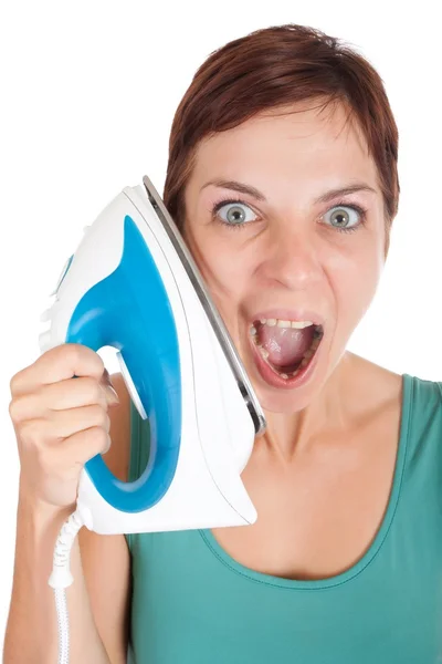 Stressed cleaning woman — Stock Photo, Image